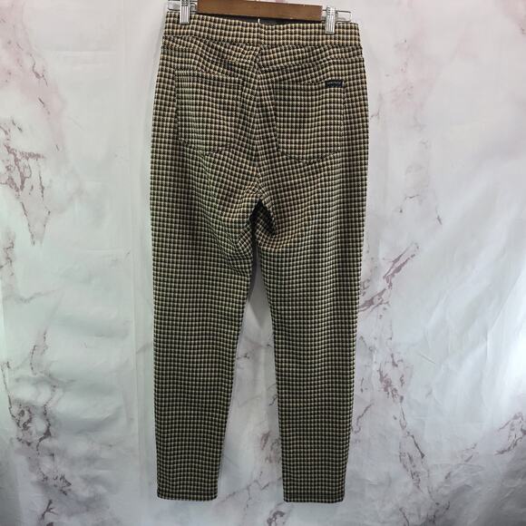 Anthropologie Pants Womens Medium Brown Houndstooth High Rise Sanctuary - Picture 1 of 10